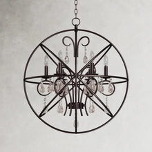 Load image into Gallery viewer, Oil Rubbed Bronze Franklin Dimmable Globe Chandelier
