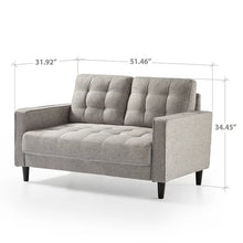 Load image into Gallery viewer, Frederica 51.46&#39;&#39; Square Arm Loveseat
