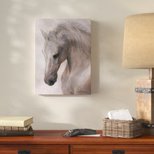 Load image into Gallery viewer, 32&quot; H x 24&quot; W x 2&quot; D Free Spirit White Horse by Lee Mitchelson - Print on Canvas
