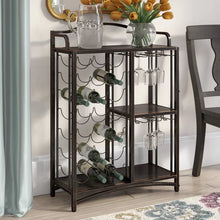 Load image into Gallery viewer, Freida 21 Bottle Floor Bar with Wine Storage
