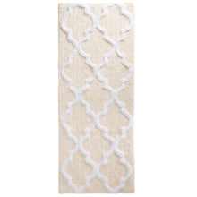 Load image into Gallery viewer, 24&#39;&#39; X 60&#39;&#39; Freida Long Trellis Rectangular 100% Cotton Non-Slip Geometric Bath Rug
