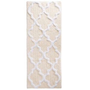 24'' X 60'' Freida Long Trellis Rectangular 100% Cotton Non-Slip Geometric Bath Rug