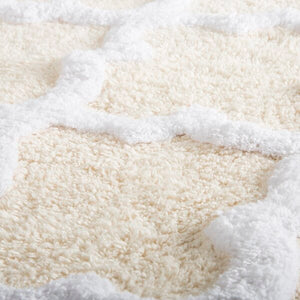24'' X 60'' Freida Long Trellis Rectangular 100% Cotton Non-Slip Geometric Bath Rug