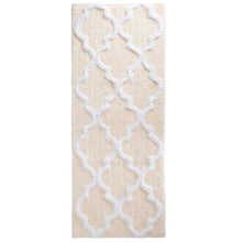 Load image into Gallery viewer, Freida Long Trellis Rectangular 100% Cotton Non-Slip Geometric Bath Rug 6220/GL
