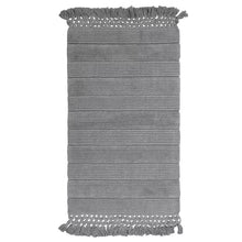 Load image into Gallery viewer, 20&quot; H x 56&quot; W x 0.25&quot; D Dark Gray French Connection Rectangular 100% Cotton Solid Bath Rug
