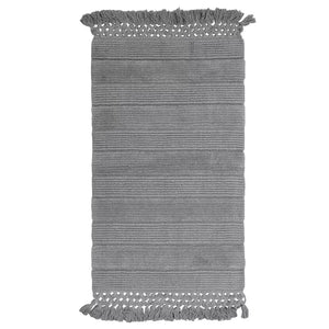 20" H x 56" W x 0.25" D Dark Gray French Connection Rectangular 100% Cotton Solid Bath Rug