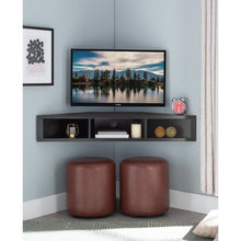 Load image into Gallery viewer, Cappuccino French Floating Corner TV Stand for TVs up to 50" (SB868)
