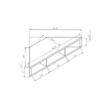 Load image into Gallery viewer, Cappuccino French Floating Corner TV Stand for TVs up to 50" (SB868)
