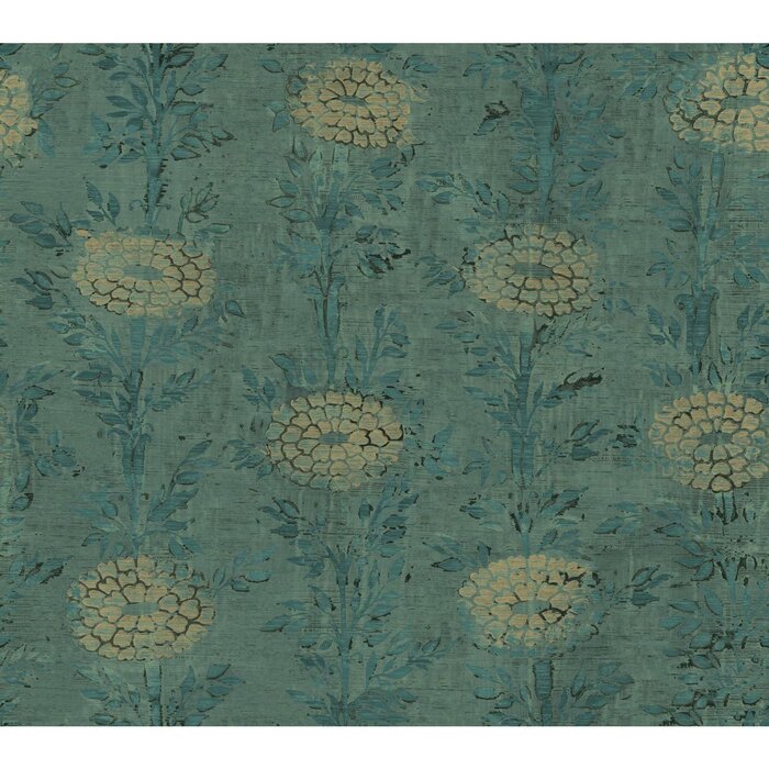 27' L X 27'' W French Floral Wallpaper