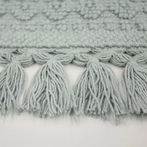 20" W x 34" L Light Blue French connection Feikert Rectangular 100% Cotton Solid Bath Rug