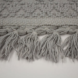 20" W x 34" L Medium Gray French connection Feikert Rectangular 100% Cotton Solid Bath Rug