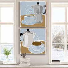 Load image into Gallery viewer, 16&quot; H x 32&quot; W x 1&quot; D Fresh Coffee I - 2 Piece Wrapped Canvas Print

