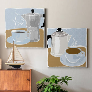16" H x 32" W x 1" D Fresh Coffee I - 2 Piece Wrapped Canvas Print