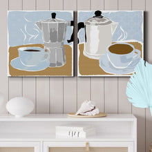 Load image into Gallery viewer, 16&quot; H x 32&quot; W x 1&quot; D Fresh Coffee I - 2 Piece Wrapped Canvas Print
