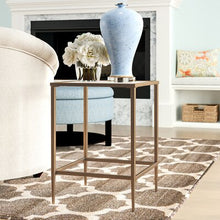 Load image into Gallery viewer, Frida Glass Top End Table Gold Base 868CDR
