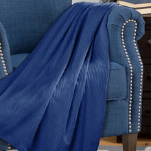 Load image into Gallery viewer, King Merritt Blue Friedl All-Season Cotton Blanket
