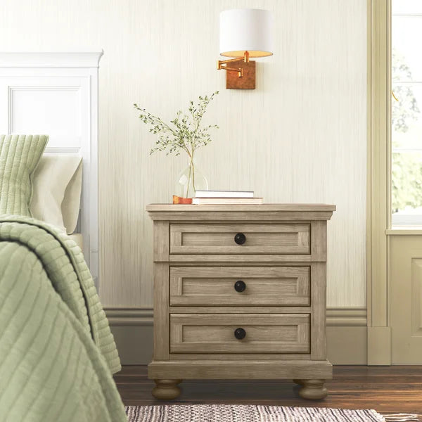 Friese 30'' Tall 3 - Drawer Solid Wood Nightstand *AS-IS*
