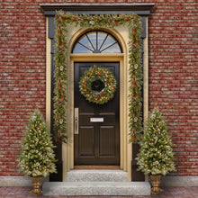 Load image into Gallery viewer, Frosted Berry Green Artificial Pine Christmas Tree with 170 LED Lights
