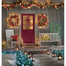 Load image into Gallery viewer, Frosted Berry Green Artificial Pine Christmas Tree with 170 LED Lights
