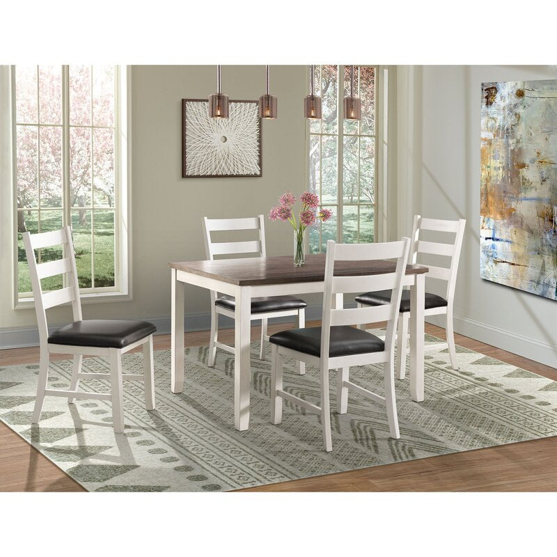 Fruge 6 - Person Acacia Solid Wood Dining Set 2263AH
