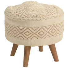 Load image into Gallery viewer, Funke 16.5'' Wide Round Argyle Footstool Ottoman
