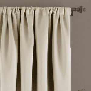 Furlani Solid Room Darkening Rod Pocket Single Curtain Panel Set of 2 - GL452