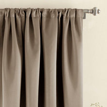 Load image into Gallery viewer, Furlani Solid Room Darkening Rod Pocket Single Curtain Pane  Set of 2 - GL453

