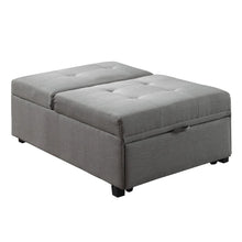 Load image into Gallery viewer, Furniture of America Jave Modern Linen Fabric Convertible Futon Chair - Grey 708AH
