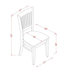 Furtado Solid Wood Slat Back Side Chair (Set of 2)