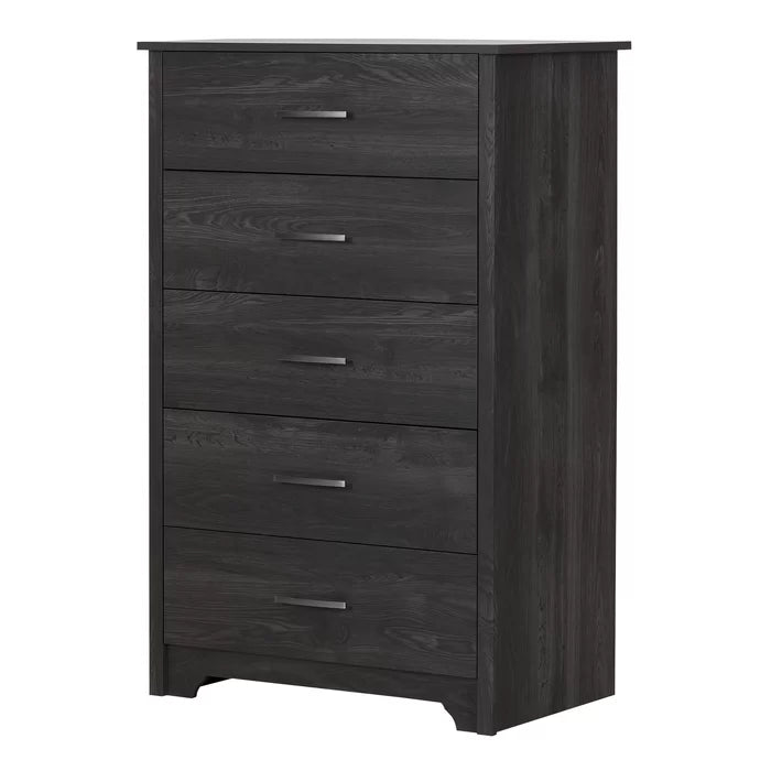 Gray Oak Fusion 5 Drawer 31.13'' W Chest