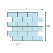 Load image into Gallery viewer, Fusion Glass Mosaic 1&quot; x 1.85&quot; Glass Brick Joint Mosaic Wall &amp; Floor Tile CG261 (1 box)
