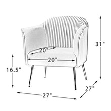 Load image into Gallery viewer, Fynn 27&#39;&#39; Wide Velvet Barrel Chair 7315RR-OB
