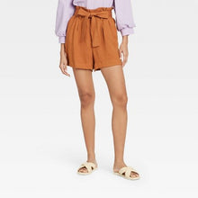 Load image into Gallery viewer, Women&#39;s High-Rise Paperbag Shorts

