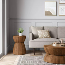 Load image into Gallery viewer, Prisma Round Natural Wood Turned Drum Coffee Table Brown - Project 62™ 3998RR
