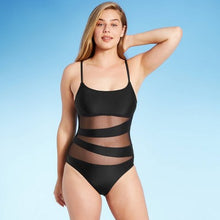 Load image into Gallery viewer, Women&#39;s Mesh Front One Piece Swimsuit
