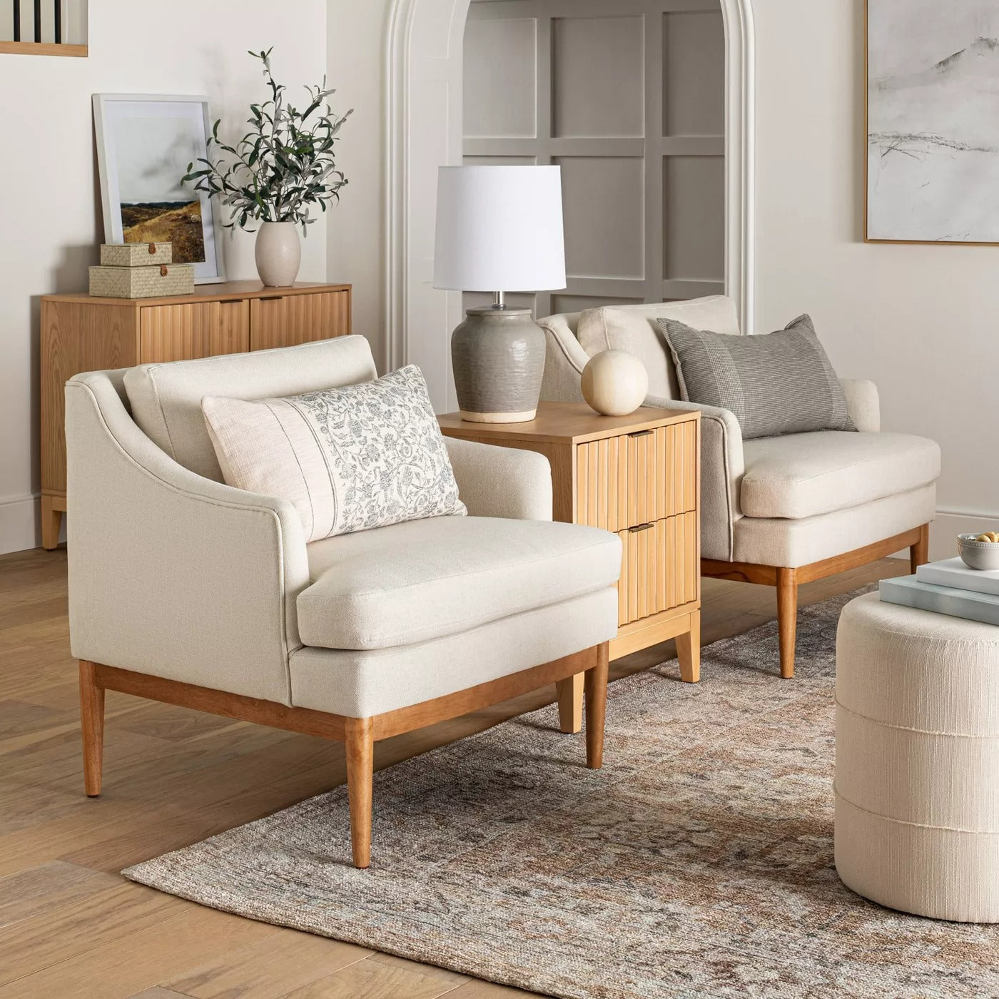 Howell Upholstered Accent Chair with Wood Base - Threshold™ designed with Studio McGee 1647CDR