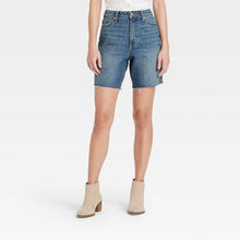 Load image into Gallery viewer, Women&#39;s Super-High Rise Bermuda Jean Shorts
