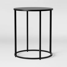 Load image into Gallery viewer, Glasgow Round Metal End Table Black #CR1041
