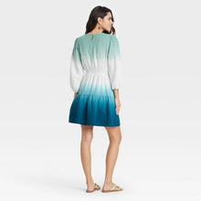 Load image into Gallery viewer, Women's Tie-Dye Long Sleeve Tiered Dress
