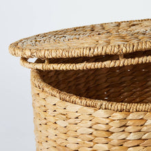 Load image into Gallery viewer, Woven Storage Ottoman Natural
