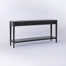 Load image into Gallery viewer, East Bluff Woven Drawer Console Table Black

