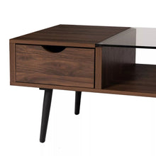 Load image into Gallery viewer, Mid-Century Modern Wood and Glass Coffee Table - Saracina Home MRM1041
