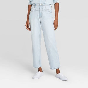 Women's High-Rise Vintage Straight Cropped Jeans