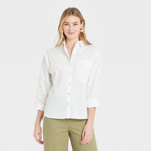 Load image into Gallery viewer, Women's Long Sleeve Button-Down Boyfriend Shirt
