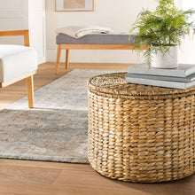 Load image into Gallery viewer, Woven Storage Ottoman Natural
