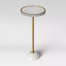 Load image into Gallery viewer, Leonia Round Marble Drink Table White - Opalhouse™ MRM1851
