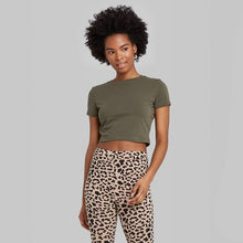 Load image into Gallery viewer, Women&#39;s Short Sleeve Cropped Tshirt

