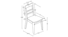 Load image into Gallery viewer, 2pk Wooden Ladder Back Dining Chair Set - Hearth &amp; Hand™ with Magnolia (Set of 2) 1537CDR
