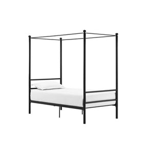 Twin Metal Canopy Bed in Black #9646