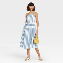 Load image into Gallery viewer, Women's Striped Tiered Tank Dress
